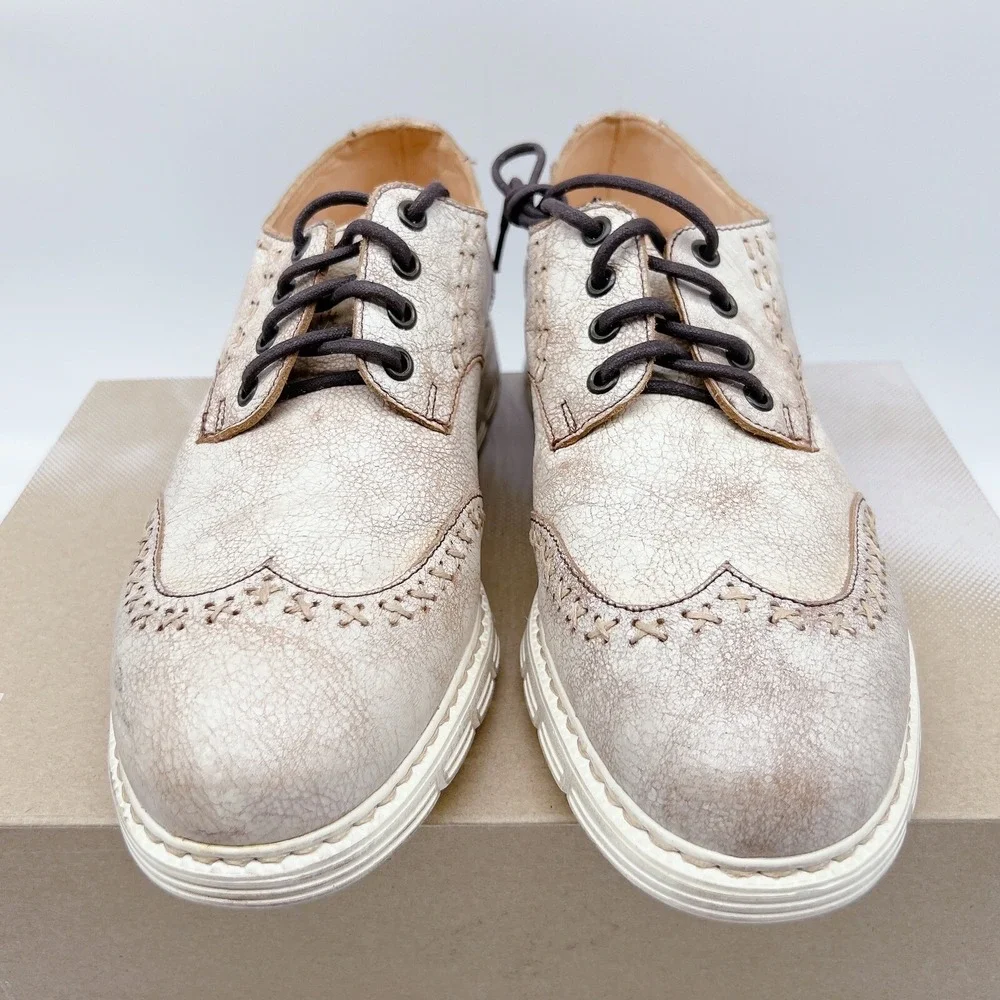 Bed Stu Cayuga CAYUGA Lace Up Wingtip Derby Leather Shoe Mens US 8 NEW